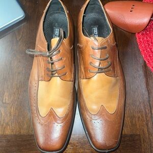 Stacy Adams Brown Leather Wingtip Oxfords